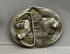 VINTAGE 1979 Belt Buckle The « DUKE » JOHN WAYNE LIVES Western Style Masterpiece