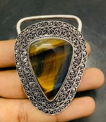 Tiger Eye Gemstone 925 Sterling Silver Handmade Belt Buckles Gift For Event
