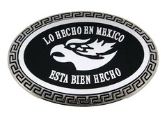 Hecho en Mexico Belt Buckle New Mexican Men Women Eagle Western Rodeo Cowboy
