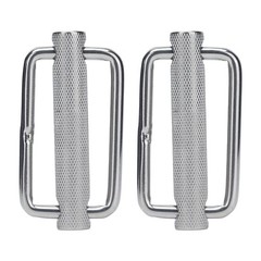 2Pcs Slide Buckle 316 Stainless Steel Rectangle Adjustable Knurled Roller Be CHU