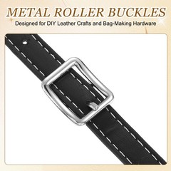 4Pcs Single Prong Belt Buckle 1&Prime; ID Curved Bow Buckle for Belt, Silver