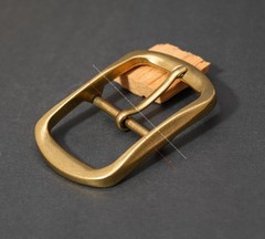 40mm Men Vintage Metal Brass Plated Western Leathercraft Center Bar Belt Buckle