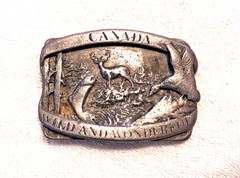 VINTAGE BELT BUCKLE CANADA NORTH AMERICAN COUNTRY WILD & WONDERFUL SISKIYOU BB10