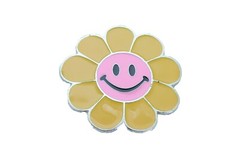 Unisex Belt Buckle Teen Women Fashion Yellow Flower Emoji Cartoon Kid Disco Ball