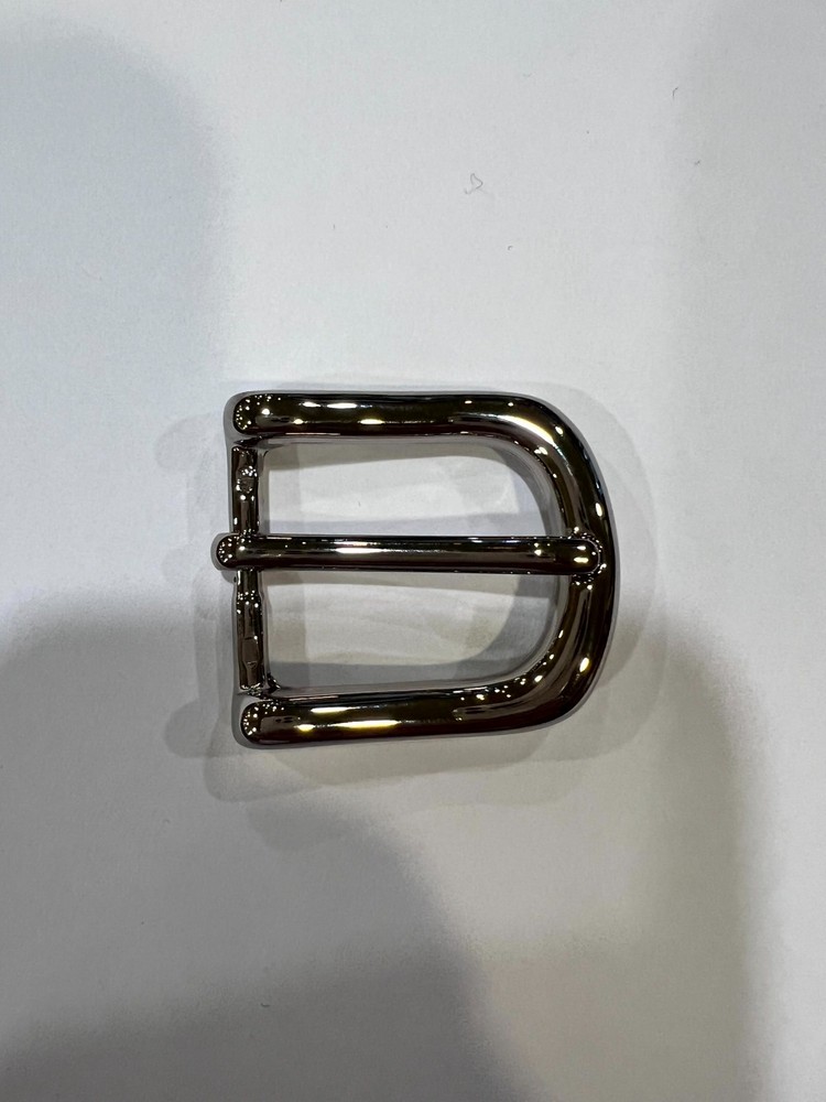 Solid Brass Nickel Belt Buckle Made in Italy Fits 1&Prime; Belt Strap