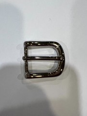 Solid Brass Nickel Belt Buckle Made in Italy Fits 1&Prime; Belt Strap