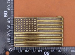 Antique Brass U.S.A. American Flag Metal leather Belt Buckle Fit 40mm Strap
