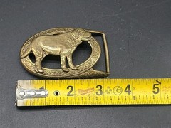 Leonard P. Reid Bronze Labrador Orvis Belt Buckle 2001