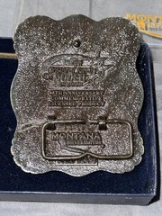 Vintage Montana Silversmiths Belt Buckle Mens Wrangler NFR 2003 Las Vegas PRCA