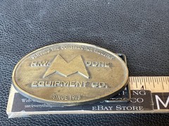 VTG BELT BUCKLE HW Moore Equipment Co Denver Colorado Construction Since 1913