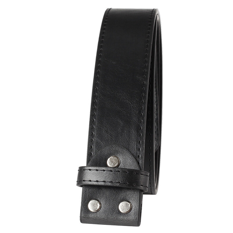 No Buckle Women Men Belts PU Leather Belts Cowboy Waist Casual Dress Jeans Belts
