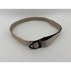 Bison Tactical Utility Belt Metal D Ring Double Layer Nylon Tan 1.5&Prime; Fits 32-36