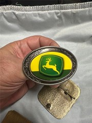 Three Vintage John Deere Belt Buckles