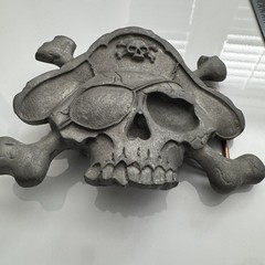 Heavy Metal Buckles Skull Pirate Crossbones Belt Buckle Lead Free Nautical