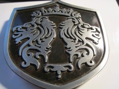 VINTAGE UNKNOWN HISTORICAL CREST THEME BELT BUCKLE – LARGE – GW-13