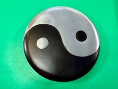 Yin Yang Symbol Chinese Philosophy Duality New Grey & Black Color Belt Buckle