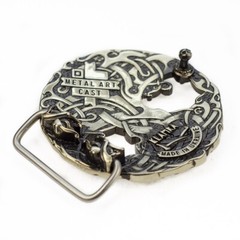 World Tree german silver belt buckle, Scandinavian Nordic Celtic runic Tree