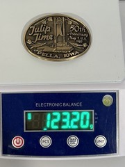 Tulip Time 1985 Iowa 50th Anniversary Solid Brass Belt Buckle Limited Edition