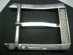 STERLING SILVER 925 BUCKLE AVAILABLE FOR 1&Prime; 1-1/8&Prime; 1-1/4&Prime; 1-3/8&Prime; 1-1/2&Prime; BELTS