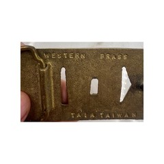 Vintage Western Brass Kevin Name Belt Buckle Solid Brass Personalized Gold Tone
