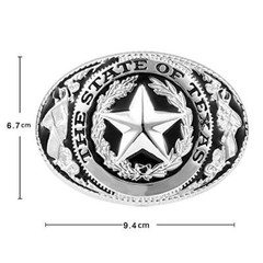 Western Cowboy Belt Buckles Men Vintage Novelty Large 3-silver Texas Star