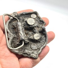 Vintage 1984 Bergamot Brass Works Double Dragon Belt Buckle L-149 Made in USA
