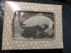 TROUT SARDONYX STONE VINTAGE BELT BUCKLE INCOLAY STUDIOS BRAND NEW NIB RARE FISH