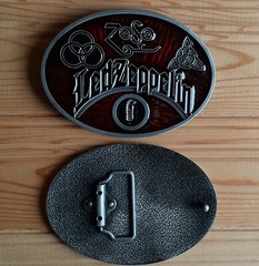 Led Zeppelin music oval belt buckle