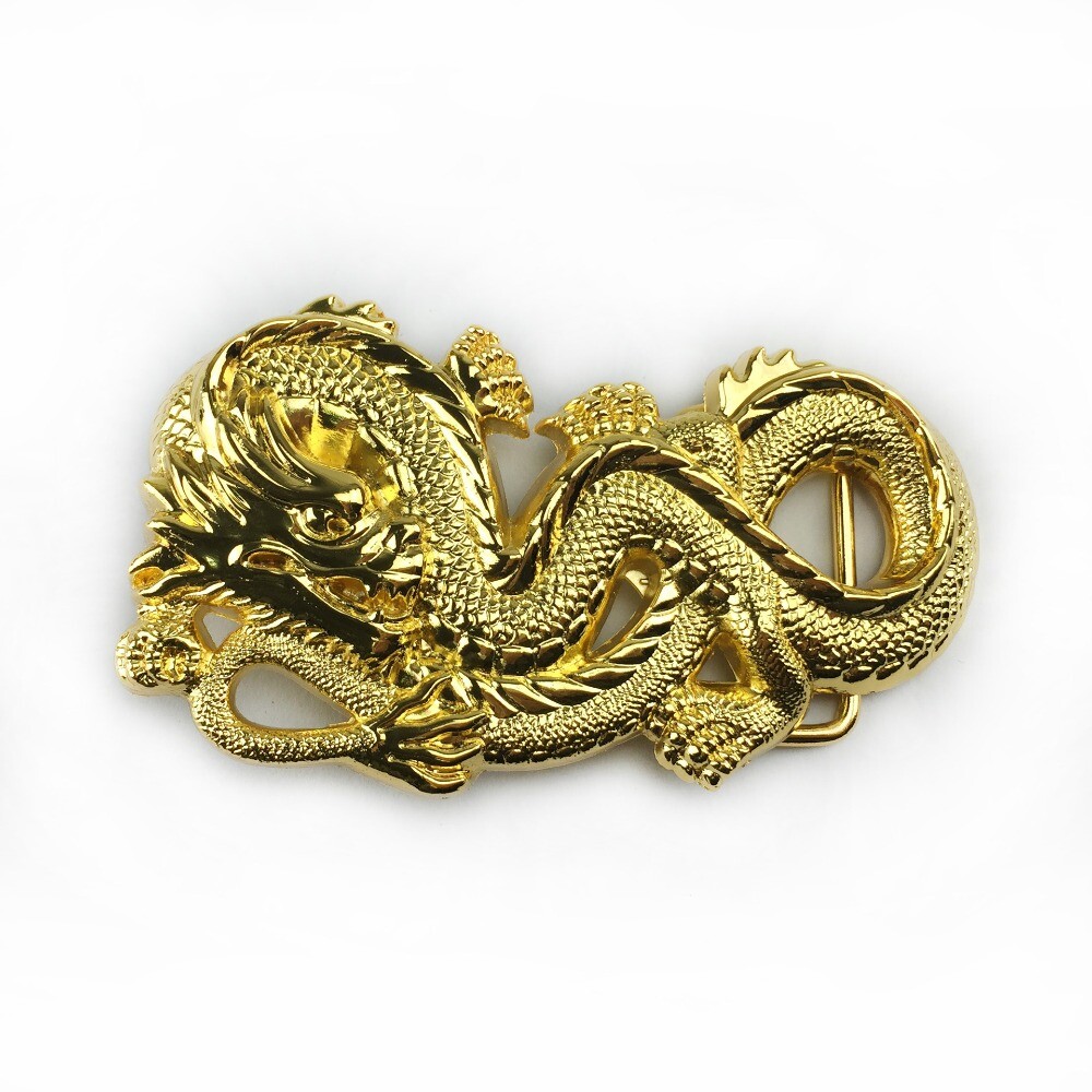 Western Cowboy Belt Buckle Men & Women Vintage Style Rodeo Wear Chinese Dragon