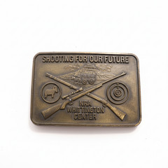 NRA Whittington Center Bronze Belt Buckle Shooting National Rifle Association
