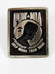 POW – MIA HELP BRING THEM HOME Belt Buckle Unbranded Made in U.S.A.