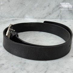 GUCCI Pre-Owned Interlocking Leather Belt Black Silver