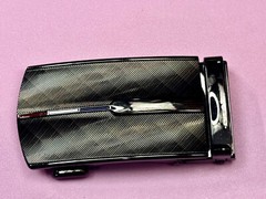 Mens Replacement Dress Style Nos Belt Buckle – Red White Blue Stripe
