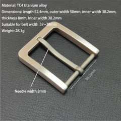 Concise TC4 Titanium Alloy Belt Buckle Waist Strap Head Men&rsquo;s Accessories Gifts
