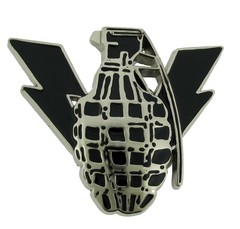Grenade Belt Buckle US Military Memorial Day Bottle Opener Flash Lightning Bolt