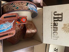 Unisex chinseled western belt 