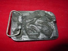 1984 Bergamot Brass Works Country WestMusic Belt Buckle Fiddle & Banjo & Guitar