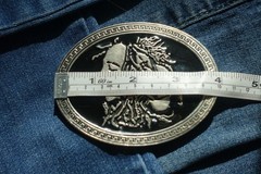 Bob Marley Belt Buckle vtg REGGAE music oval black/silver tone island lion rasta