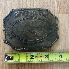 Vintage Aged Heavy Large 1970s Southern Comfort Whiskey Liquor Belt Buckle