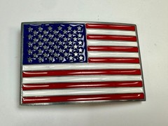 Patriots United States American Flag Star Strips Enameled Patriotic Belt Buckle