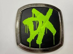 D Generation X WWE Silver DX Black Green Metal 2006 Wrestling Used Belt Buckle