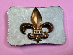 Fleur De Lis Centerpiece Saints Symbol Conner Custom Jewelry Artisan Belt Buckle