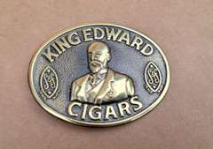 King Edwards Cigars NEW Cast Brass Belt Buckle