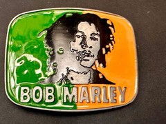 Bob Marley Rasta Multicolor Green Orange One Love Metal Belt Buckle