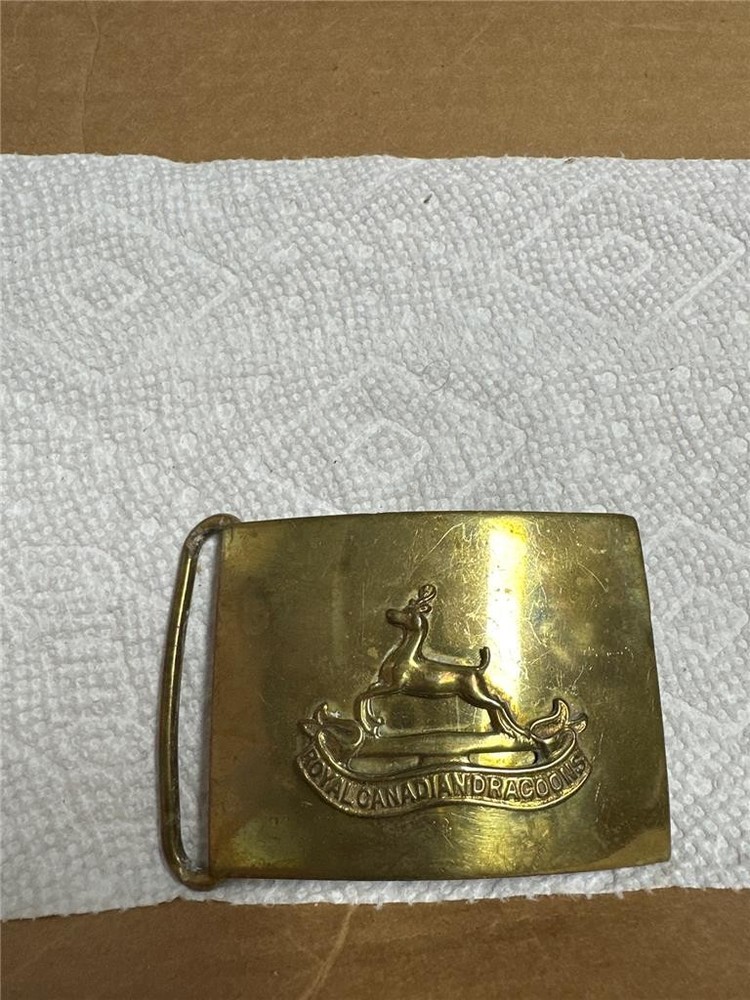 Vintage Royal Canadian Dragoons Belt Buckle AS IS