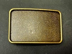 Brown Rectangular Raised Boarder Belt Buckle For Your Craft Project Or To Wear!
