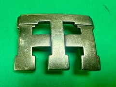 Tommy Hilfiger Monogram TH American Clothing Brand Apparel BrassTone Belt Buckle