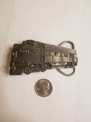 Brass Train Belt Buckle 816 copyright 1981 serial no.j277