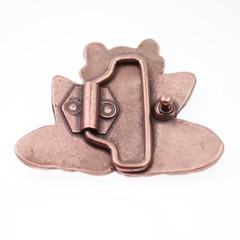 Charming Frog Belt Buckle in Antique Copper with Rustic Character