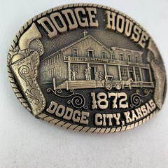 Dodge House Kansas 1872 Belt Buckle Bronze Tone Western Limited Edition